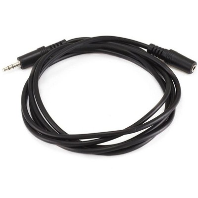 Monoprice Stereo Extension Cable - 6 Feet - Black | 3.5mm Plug/Jack Male/Female