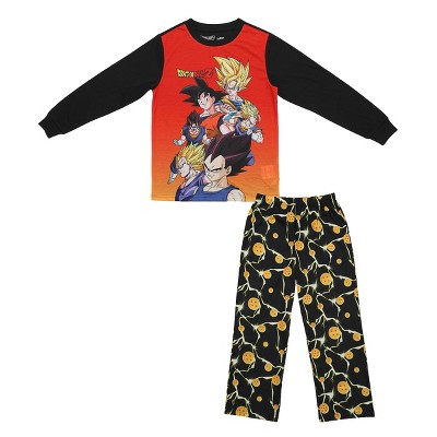 Youth Dragon Ball Z Sleepwear Set: Long-sleeve Tee Shirt, Sleep Shorts ...