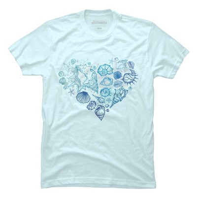 Men's Design By Humans Sea. Heart of the shells. By Katyau T-Shirt