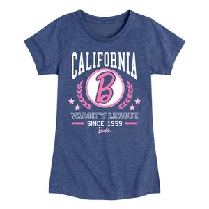 Girls' - Barbie - Barbie Varsity League Fitted Short Sleeve Graphic T-Shirt - 1 of 4