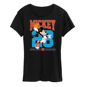 Women's - Disney - Mickey Jump Shot Short Sleeve Graphic T-Shirt - 1 of 4