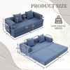 KTMBDW Sleeper Sofa Bed, Corduroy Folding Mattress Couch with Fixed-Shape Frame, Floor Sofa Lounge Couch for Living Room Bedroom - 4 of 4