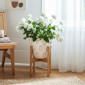 Home Decor Ceramic Planter and Flower Pot - Indoor or Outdoor Use - Unique Design That Elevates Room, Garden, Patio, or Shelf Decor - 1 of 4