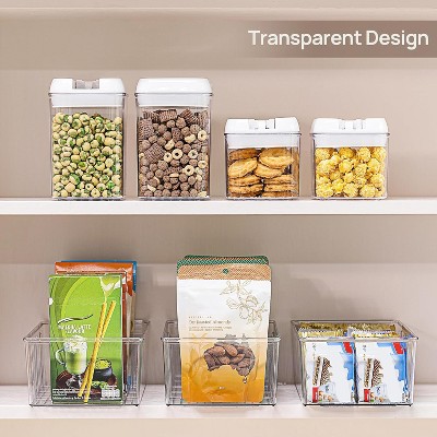 Vtopmart 8 Pack Food Storage Organizer Bins, 4 Compartment Holder Clear Plastic Bins for Pantry, Kitchen, Fridge Organization and Storage — фото 6