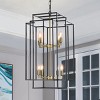 18"Chrome Geometric Pendant 8-Lights,Industrial Style Chandelier With Metal Frame,Adjustable Ceiling Light,Metal Ceiling Lighting-Maison Boucle - 4 of 4