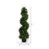 Vickerman Artificial Cedar Spiral Topiary In Pot UV - 2 of 4