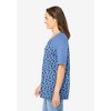 Woman Within Plus Size Elbow Sleeve V-Neck Baseball Tee - 4 of 4
