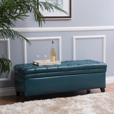 NicBex 50 Inch Storage Ottoman Bench with Legs,Ottoman with storage for Living Room,Bedroom,Entryway