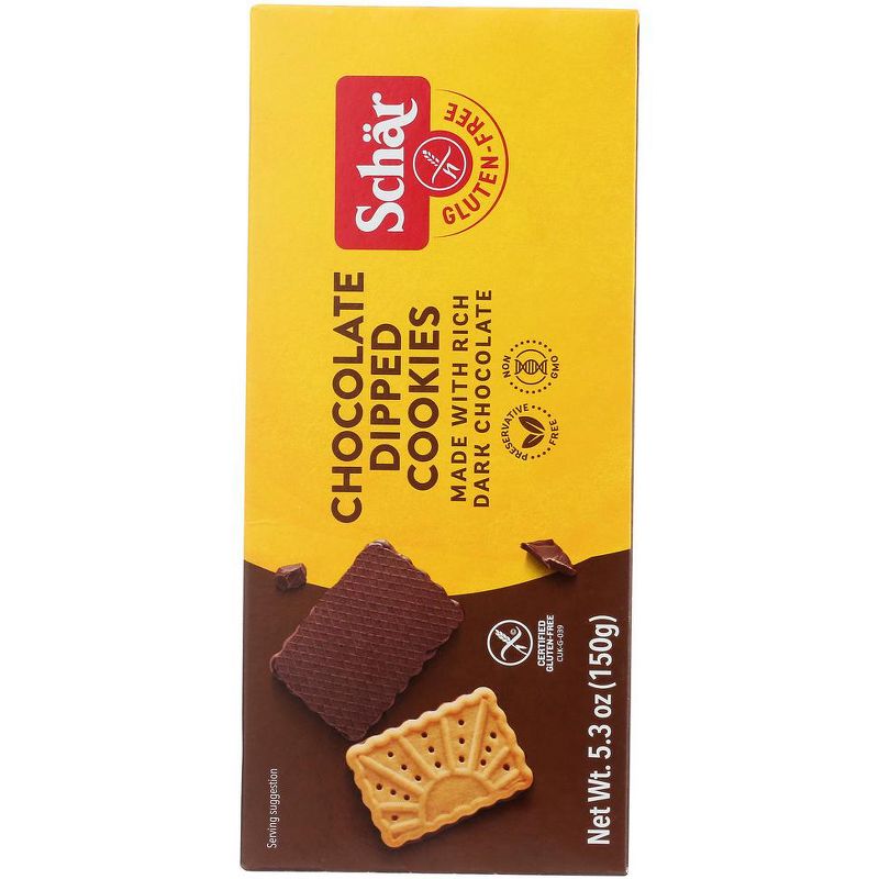 Schar Gluten-Free Chocolate Dipped Cookies - Case of 12/5.3 oz, 3 of 8