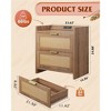 GALAXHERO Rattan Nightstands Set of 2, Night Stand Sets with Charging Station, Boho Bed Side Table with 2 Drawers, End Tables Bedroom, Living Room - 3 of 4