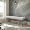 Meridian Furniture,Valley Chenille Fabric Bench - 2 of 4