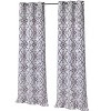 Kate Aurora 2 Piece Geo Sheen Palladian Grommet Top 88% Blackout Curtain Panels - 84 in. Long - 4 of 4