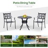 Maggift Patio Side Table, Wrought Iron Hollow Patio Small Side Table for Garden, Balcony, Courtyard, Poolside, Black, 33.5" * 33.5" * 27.5" - 3 of 4