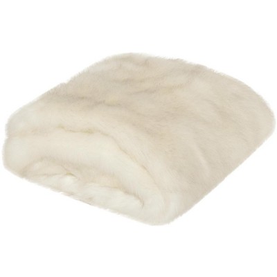 Faux Shadow Throw Blanket - White - 50" x 60" - Safavieh .