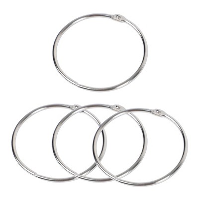 Unique Bargains Home Office Metal Loose Leaf Binder Rings Book Rings Key  Ring 3.1 Inch Inner Dia 4 Pcs : Target