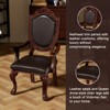 ORRD Dining Chairs Set of 2 – Antique Leather Dining Chairs with Solid Wood Legs & Rivet Decor, for Kitchen, Bedroom, Living Room (Brown Armless) - 2 of 4