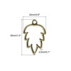Unique Bargains Alloy Necklace Resin Casting Maple Leaf Shaped Pendant Frames 1.4" 20 Pcs - 2 of 4