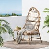 Christopher Knight Home Naclerio Outdoor Wicker  Basket Chair with Cushion, Beige/Light Brown - 2 of 4