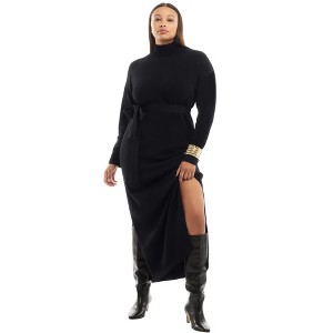 June + Vie by Roaman's Turtleneck Sweater Dress - 1 of 4