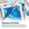 Princeton Aqua Elite Long Round Brush, Synthetic Bristles, Short Handle Watercolor Paintbrush, Matte Black, Size 8, 1 Count - 3 of 4