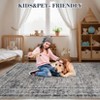 Machien Washable Area Rugs Vintage Printed Accent Carpet Non Slip Low Pile Indoor Mat Oriental Distressed Throw Rugs for Bedroom - 3 of 4