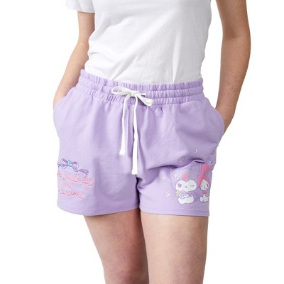 Hello Kitty & Friends Kuromi & My Melody Women’s Lavender Sweat Shorts ...