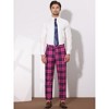 INSPIRE CHIC Men's Plaid Casual Regular Fit Flat Front Stretch Dress Pants - 3 of 4