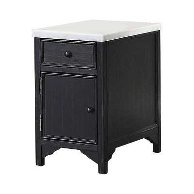 Wellsley 1 Drawer Side Table White/Antique Black - HOMES: Inside + Out