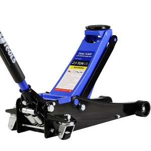 2.5 Ton Low Profile Floor Jack with Dual Pistons, Steel Racing Floor Jack, Long Handle Hydraulic Lift Jack For Repair Shop, 5000 Lbs Capacity 27.6" - 1 of 4