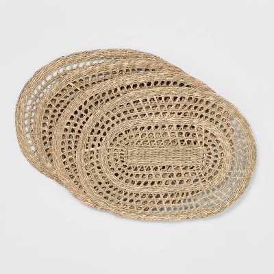 4pk Seagrass Oval Placemats - Threshold&#8482; designed with Studio McGee