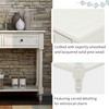 Lyngins Vintage Traditional Wood Console Table for Entryway, Narrow Entryway Table with 2 Drawers + Thick Bottom Display Shelf, Sofa Table Narrow Long - 3 of 4