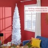 TopComfy Christmas Tree Stand 8ft Pencil Slim Artificial Tree with Realistic Branch Tips, White, 21.8"*21.8"*94.5" - 2 of 4