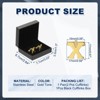 Unique Bargains Men Weddings Gift Classic Alphabet Cuff Links with Box 2 Pcs - 2 of 3