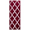 Hastings Home 100% Cotton Trellis Bathroom Mat - 24x60 inches - Burgundy - 3 of 4