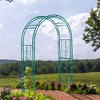 Evergreen Montebello Iron Garden Arbor, Coastal Blue- 53 x 84 x 23 Inches Fade and Weather Resistant Outdoor Decor - 3 of 4