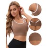 INSPIRE CHIC Women's Open Back Workout Tank with Built-In Bras Constrast Color Crop Sports Vest - 3 of 4