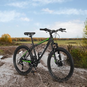 26" Mountain Bike, Shimano 21-speed, Mech Disc Brakes, High-Carbon Steel Frame, Suspension, for Adults & Teens - 1 of 4
