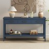 YOOCOZZ Minimalist Console Table & Entryway Table & Side Table with Three Drawers and One Open Shelf - 2 of 4