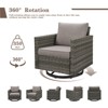Buenhomino 3 Pieces Patio Bistro Set with Table Set, All-Weather Wicker Patio Furniture Set with Thickened Cushions for Garden, Backyard - 3 of 4