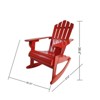 VisioGear Patio Rocking Adirondack Chair, Patio Rocking Chair with Sloping Seat, Patio Lawn Chair for Outside Garden, Red, 28.35“*37.6"*38.6" - 2 of 4