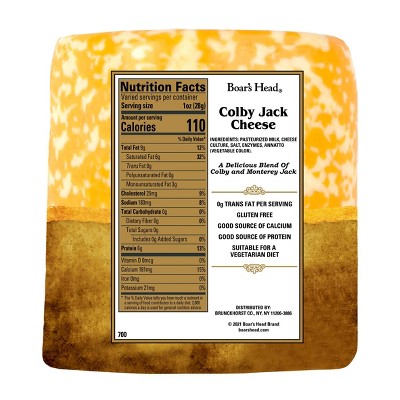 Boar's Head Colby Jack Cheese - 3.5lbs - price per lb