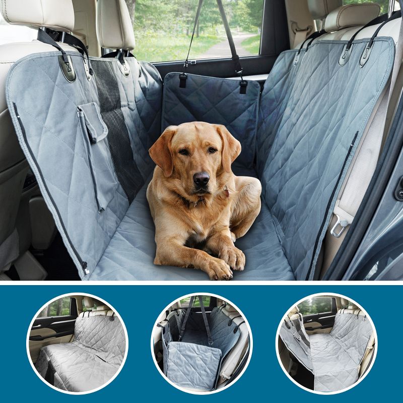 PAWBEE Dog Car Seat Covers - Nonslip Scratchproof Dog Car Seat Cover for Pets - Waterproof Pet Hammock with Front Mesh Window for car, SUV, Truck, 5 of 7
