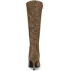 Allegra K Women's Pointy Toe Sparkle Glitter Stiletto Heel Knee High Boots - 3 of 4