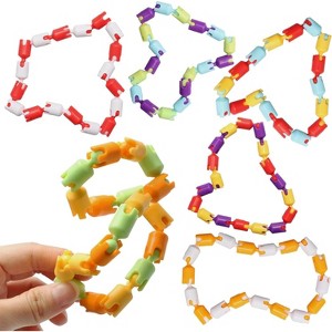 6-Pack Multicolored Chain Fidget Spinners – Easter Basket Stuffers, Sensory Toys for Kids & Adults, Stress Relief for Autism & Anxiety - 1 of 4