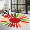 Coucheta Area Rug Machine Washable Non-Slip Modern Minimalist Accent Carpet for Living Room Bedroom Entryway,Multi-Color & Size - 2 of 4