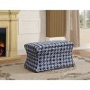 Lattice Pouf Storage Ottoman Light Blue - Ore International - image 2 of 3