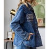 Women's Crystal Embellished Washed Denim Jacket - JadyK - 2 of 4