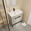 ChicFurnit Bathroom Vanities 30 Inch Convertible Vanity with Soft Close Doors and Storage for Bathroom, Gray, 30"*18.3"*35" - 2 of 4