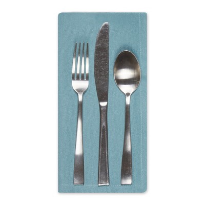 Smoke Blue Cotton Napkin Set of 6, 20x20 Inches