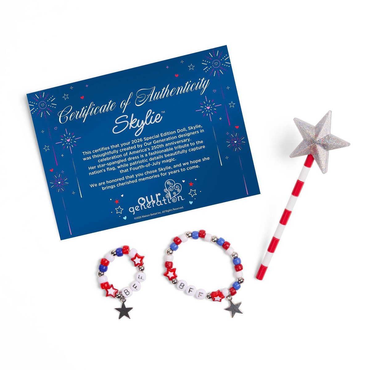 Детские куклы Our Generation Skylie Fourth of July 18" Doll and Accessories Keepsake Collection 2026 Celebration Series — фото 8